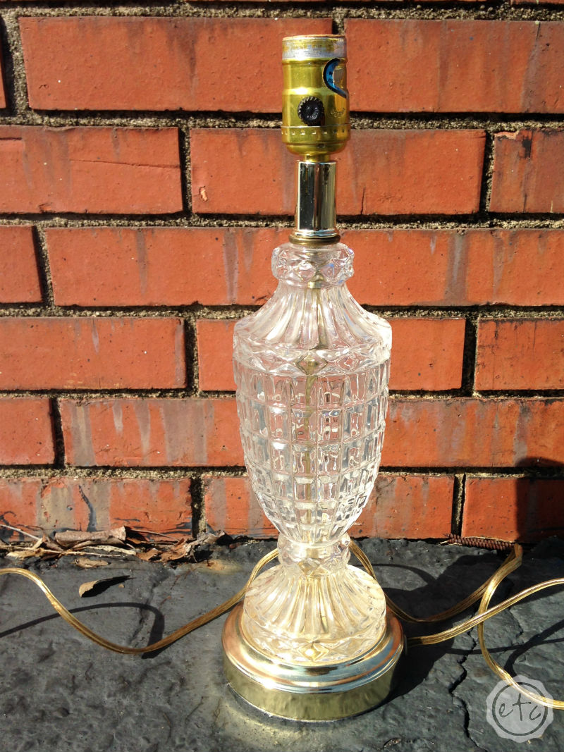 DIY Lamp Transformation... How to Color Transparent Glass with Happily Ever After, Etc.