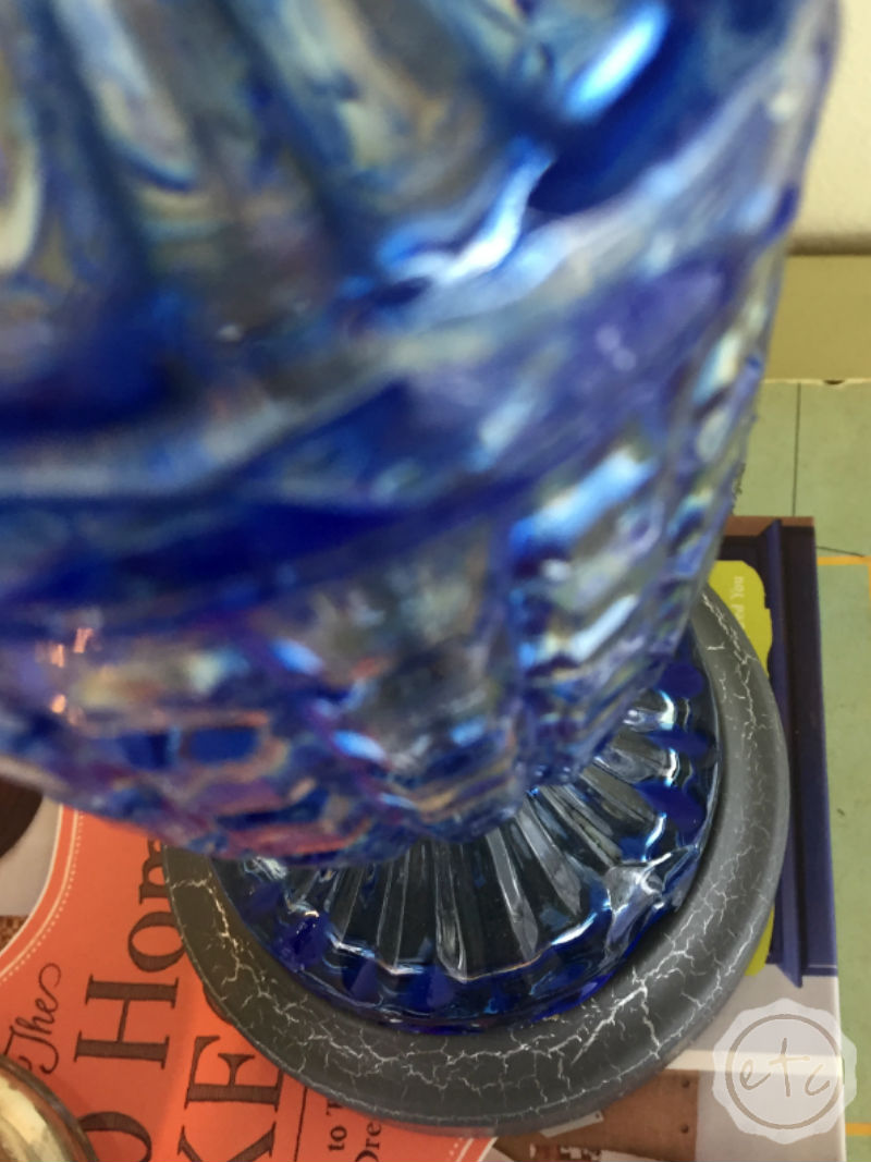 DIY Lamp Transformation... How to Color Transparent Glass with Happily Ever After, Etc.