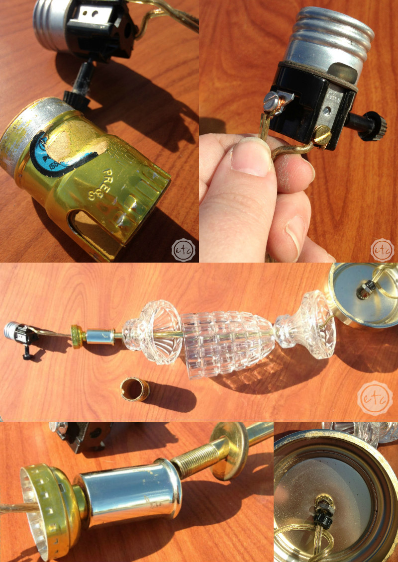 DIY Lamp Transformation... How to Color Transparent Glass with Happily Ever After, Etc.