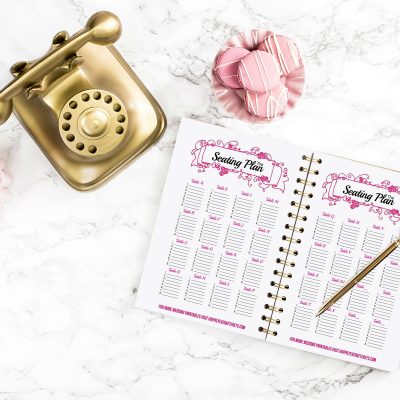 Wedding Binder - Hot Pink Seating Chart Plans
