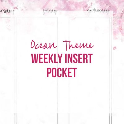 Ocean Insert Week on Four Pages (Pocket, Printable)